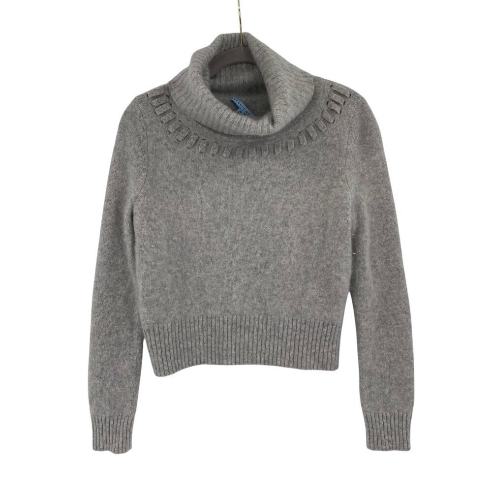 Antonio Melani Sweater 100% Cashmere Turtleneck Gray Size M (fits Like Small)